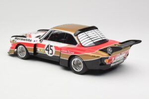 BMW 3.5 CSL E9 #45 Hermetite T. Walkinshaw / J. Fitzpatrick 24 Hours of Le Mans 1976 Minichamps 1:18 155762645 Metal — zdjęcie 5 z 6
