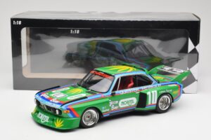 BMW 3.5 CSL E9 Schnitzer #10 D. Quester / R. Peterson 6 Hours Watkins Glen 1976 Minichamps 1:18 155762610 Metal — zdjęcie 6 z 6