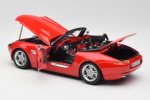 BMW Z8 E52 Roadster Jaskrawy Czerwony Bburago 1:18 12032 Metal — zdjęcie 5 z 8