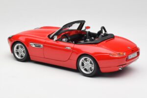 BMW Z8 E52 Roadster Jaskrawy Czerwony Bburago 1:18 12032 Metal — zdjęcie 7 z 8