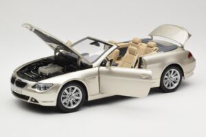 BMW 6 Series E64 Cabriolet Mineral Silver Metallic Kyosho 1:18 80430153437 Metal — zdjęcie 2 z 9