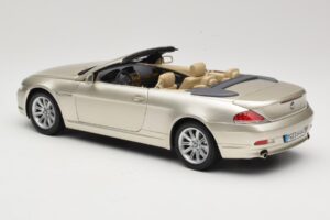 BMW 6 Series E64 Cabriolet Mineral Silver Metallic Kyosho 1:18 80430153437 Metal — zdjęcie 8 z 9