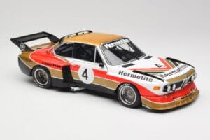 BMW 3.5 CSL E9 Gruppe 5 #4 J. Fitzpatrick / T. Walkinshaw Silverstone Winner 1976 Minichamps 1:18 180762004 Metal — zdjęcie 6 z 8