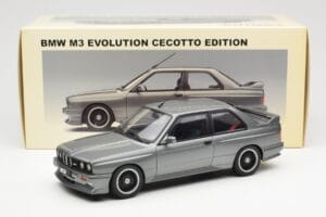 BMW M3 E30 Sport Evolution Cecotto Szary AUTOart 1:18 70567 Metal — zdjęcie 8 z 8