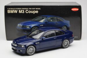 BMW M3 E46 Niebieski Kyosho 1:18 08503BL Metal — zdjęcie 8 z 8