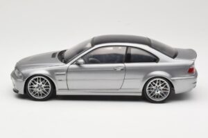 BMW M3 E46 CSL Srebrny Kyosho 1:18 08506S Metal — zdjęcie 4 z 8