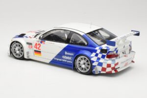 BMW M3 E46 GTR #42 J. Muller / J.J. Lehto ALMS 2001 Minichamps 1:18 80430139183 Metal — zdjęcie 7 z 8