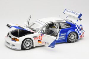 BMW M3 E46 GTR #42 J. Lehto / P. Ekblom ALMS 2001 Minichamps 1:18 100012142 Metal — zdjęcie 2 z 8