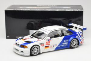 BMW M3 E46 GTR #42 J. Lehto / P. Ekblom ALMS 2001 Minichamps 1:18 100012142 Metal — zdjęcie 8 z 8
