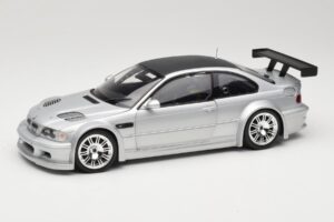 BMW M3 E46 GTR Street Srebrny With Carbon Roof Minichamps 1:18 100012102 Metal