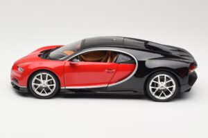 Bugatti Chiron Czarny & Czerwony Bburago 1:18 18-11040 Metal — zdjęcie 4 z 8