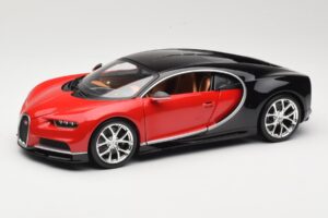 Bugatti Chiron Czarny & Czerwony Bburago 1:18 18-11040 Metal