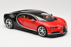 Bugatti Chiron Czarny & Czerwony Bburago 1:18 18-11040 Metal — zdjęcie 6 z 8