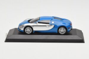 Bugatti Veyron Centenaire Niebiesko-Metaliczny Srebrny Minichamps 1:43 400110850 Metal