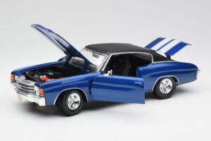 Chevrolet Chevelle SS 454 Niebieski Maisto 1:18 531886 Metal — zdjęcie 2 z 8