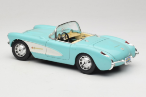 Chevrolet Corvette C1 Niebieski & Biały Bburago 1:18 3024-M2 Metal — zdjęcie 7 z 8