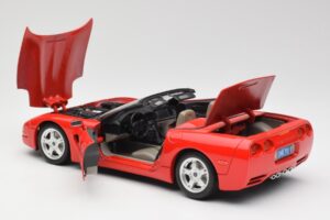Chevrolet Corvette C5 Kabriolet Czerwony Bburago 1:18 3076 Metal — zdjęcie 5 z 8