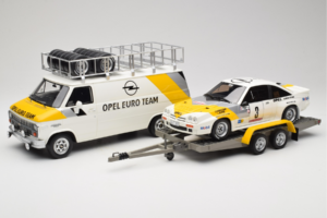 Opel Manta 400 Group B Rally Tour de Corse 1984 Z Chevrolet G30 Samochodem Serwisowym Otto 1:18 OT491 Żywica