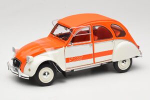 Citroen 2CV Spot Pomarańczowy & Biały Solido 1:18 421183600 Metal