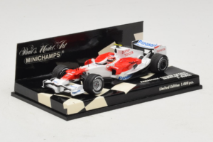 Toyota T. Glock Panasonic Toyota Racing Showcar F1 2008 Minichamps 1:43 400080082 Metal — zdjęcie 2 z 5