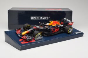 Red Bull Racing Honda RB16B #33 M. Verstappen Emilia Romagna GP 2021 Case Edition Minichamps 1:18 113210133 Żywica — zdjęcie 7 z 7