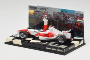 Toyota TF105 #16 J. Trulli Malaysia GP Podium 2005 Minichamps 1:43 400050116 Metal — zdjęcie 3 z 4