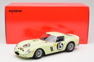 Ferrari 250 GTO #15 S. Moss / I. Ireland Goodwood Tourist Trophy Winner 1962 Kyosho 1:18 08438C Metal — zdjęcie 8 z 8