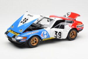 Ferrari 365 GTB/4 #39 J-C. Andruet / Lena 24 Hours of Le Mans 1972 Kyosho 1:18 08164E Metal — zdjęcie 2 z 8