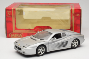 Ferrari 512 TR Srebrny Mira 1:18 6178-B1 Metal — zdjęcie 8 z 8