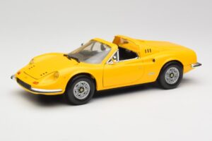 Ferrari Dino 246 GTS Żółty Hot Wheels 1:18 23920 Metal