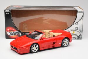 Ferrari F355 Spider Czerwony Hot Wheels 1:18 25733 Metal — zdjęcie 8 z 8