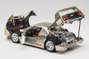 Ferrari F40 Chrome Silver Bburago 1:18 3401 Metal — zdjęcie 5 z 8