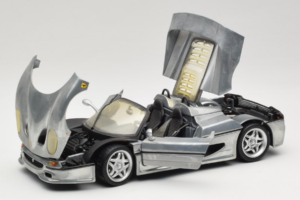 Ferrari F50 Kabriolet Chrome Silver Edycja Limitowana Hot Wheels 1:18 25741 Metal — zdjęcie 2 z 8