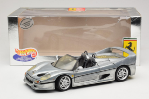 Ferrari F50 Kabriolet Chrome Silver Edycja Limitowana Hot Wheels 1:18 25741 Metal — zdjęcie 8 z 8