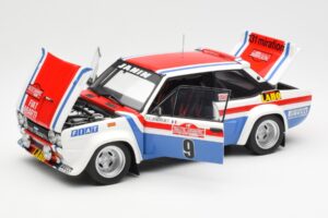 Fiat 131 Abarth Fiat France #9 J-C. Andruet / C. Delferrier Winner Rally Sanremo 1977 Kyosho 1:18 08375A Metal — zdjęcie 2 z 8