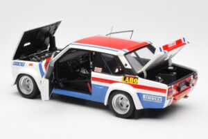 Fiat 131 Abarth Fiat France #9 J-C. Andruet / C. Delferrier Winner Rally Sanremo 1977 Kyosho 1:18 08375A Metal — zdjęcie 5 z 8