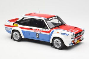 Fiat 131 Abarth Fiat France #9 J-C. Andruet / C. Delferrier Winner Rally Sanremo 1977 Kyosho 1:18 08375A Metal — zdjęcie 6 z 8