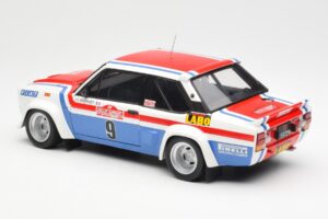 Fiat 131 Abarth Fiat France #9 J-C. Andruet / C. Delferrier Winner Rally Sanremo 1977 Kyosho 1:18 08375A Metal — zdjęcie 7 z 8