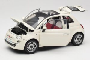 Fiat 500 Biały Mondo Motors 1:18 500291 Metal — zdjęcie 2 z 8