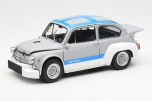 Fiat Abarth 1000 TCR Matowy Szary Niebieskie Pasy AUTOart 1:18 72642 Metal
