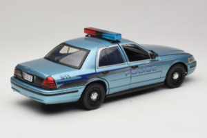 Ford Crown Victoria Police Cruiser Twilight Blue Greenlight 1:18 1643 Metal — zdjęcie 3 z 8