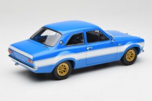 Ford Escort Mk1 RS 1600 Niebieski Biały Pasy Minichamps 1:18 100688102 Metal — zdjęcie 3 z 8