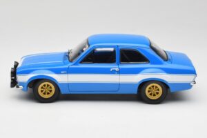 Ford Escort Mk1 RS 1600 Niebieski Biały Pasy Minichamps 1:18 100688102 Metal — zdjęcie 4 z 8