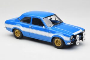 Ford Escort Mk1 RS 1600 Niebieski Biały Pasy Minichamps 1:18 100688102 Metal — zdjęcie 6 z 8