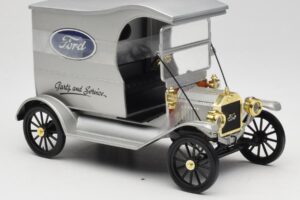 Ford Model T Delivery Truck Srebrny Eagle Collectibles 1:18 430600 Metal — zdjęcie 4 z 6