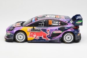 Ford Puma Rally1 #19 S. Loeb / I. Galmiche Rally Monte Carlo Winner 2022 IXO 1:18 18RMC110 Metal — zdjęcie 3 z 6