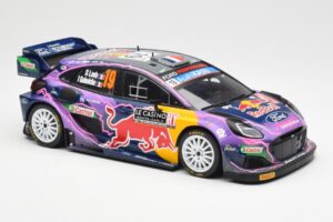 Ford Puma Rally1 #19 S. Loeb / I. Galmiche Rally Monte Carlo Winner 2022 IXO 1:18 18RMC110 Metal — zdjęcie 4 z 6