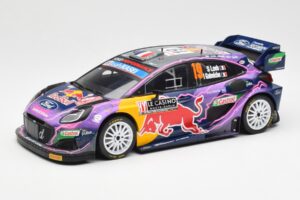 Ford Puma Rally1 #19 S. Loeb / I. Galmiche Rally Monte Carlo Winner 2022 IXO 1:18 18RMC110 Metal