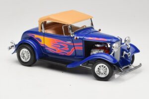 Ford Roadster Street Rod Niebieski with Fire Road Signature 1:18 92249 Metal — zdjęcie 6 z 8