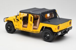 Hummer H1 Soft Top Żółty Maisto 1:18 56041 Metal — zdjęcie 5 z 8